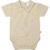 Klein baby | Polo romper beige - Afbeelding 3
