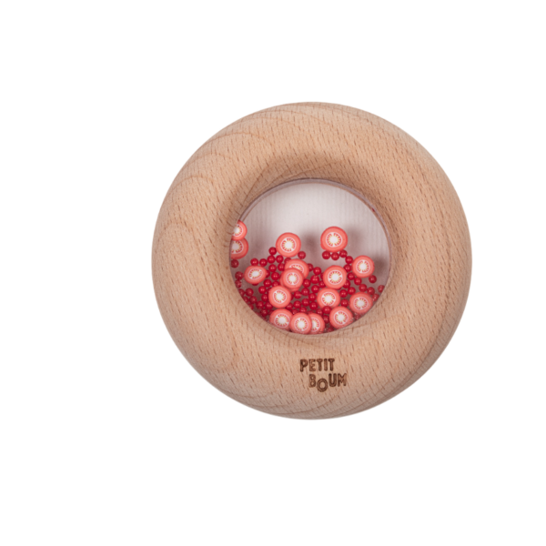 Petit Boum | Sensorische bijtring rammelaar tomaten