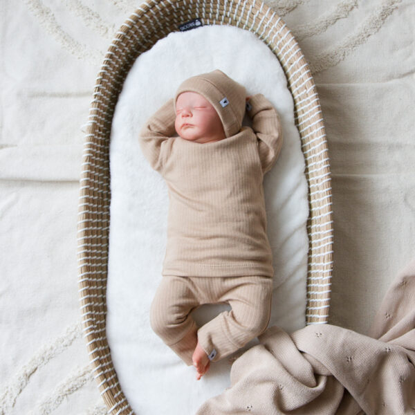 Klein baby | Broekje rib beige