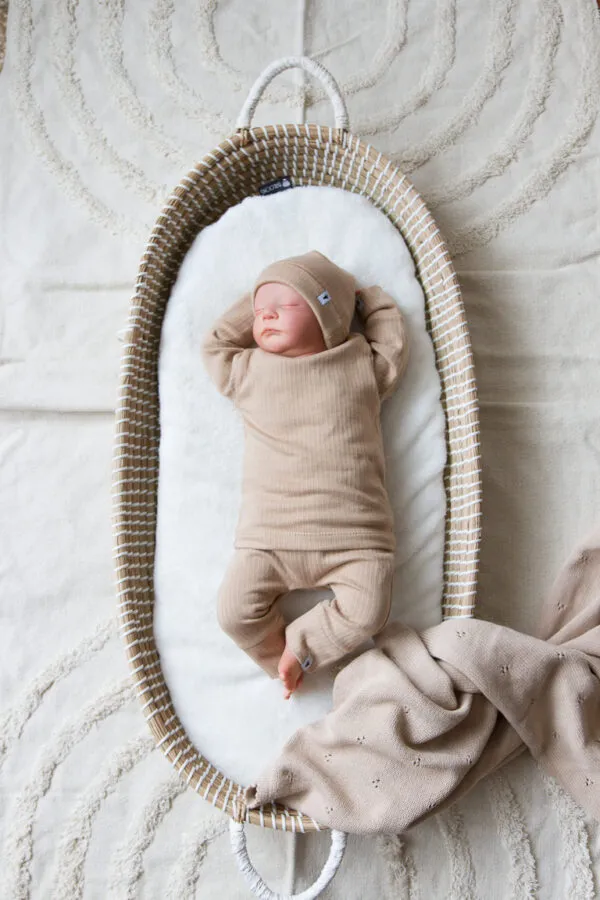 Klein baby | Broekje rib beige