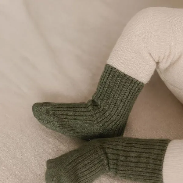 Joha | Wollen sokken green melange