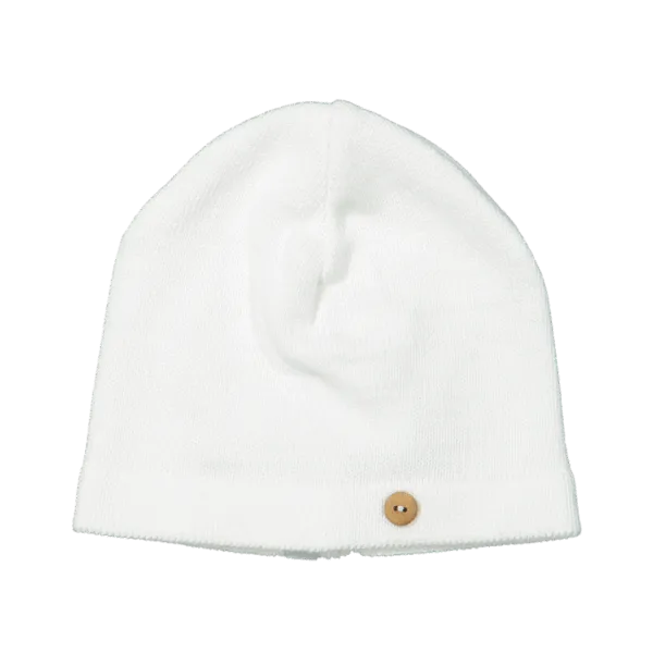 Klein baby | Fijngebreid mutsje natural white