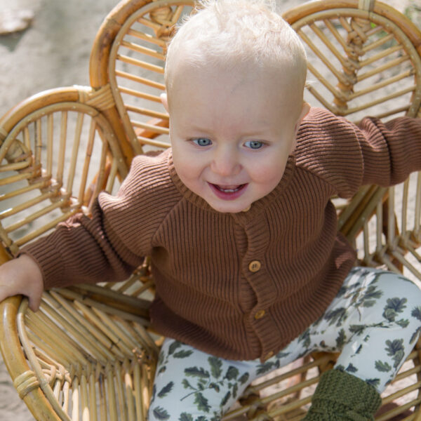 Klein baby | Knit cardigan bruin