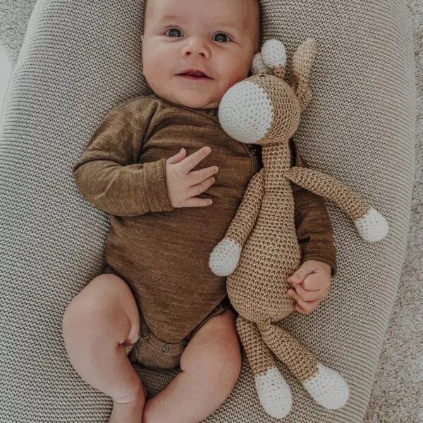 Joha | Merino overslagromper bruin