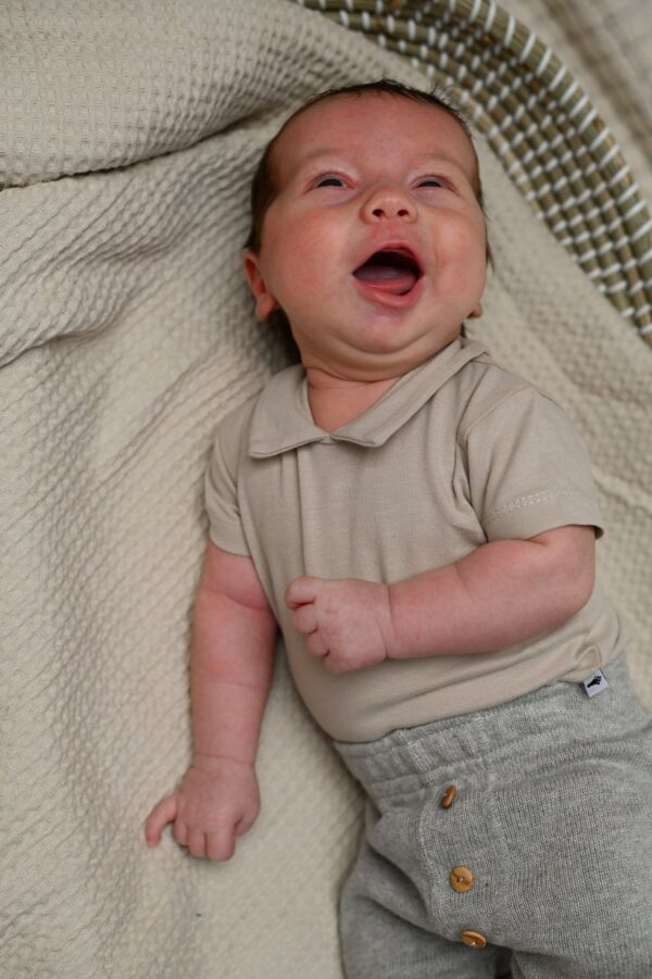 Klein baby | Polo romper beige