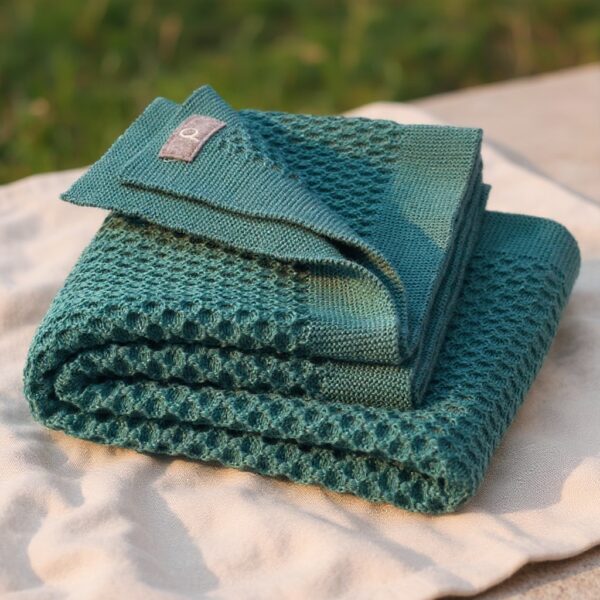 Disana | wollen baby deken honeycomb eucalyptus
