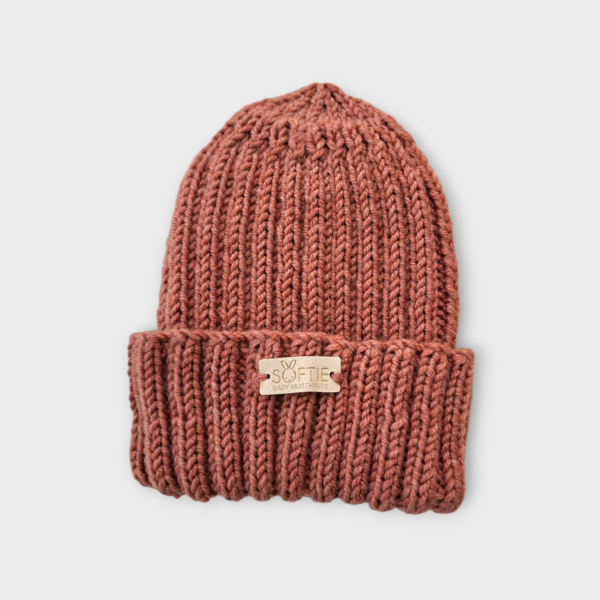 Softie | Beanie merino wol 0-6 maanden - Blush