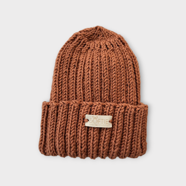 Softie | Beanie merino wol 0-6 maanden - Ceder