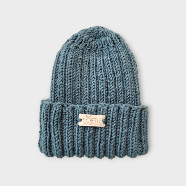 Softie | Beanie merino wol 0-6 maanden - Petrol