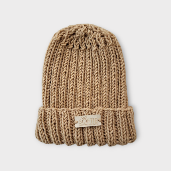 Softie | Beanie merino wol 0-6 maanden - Zand