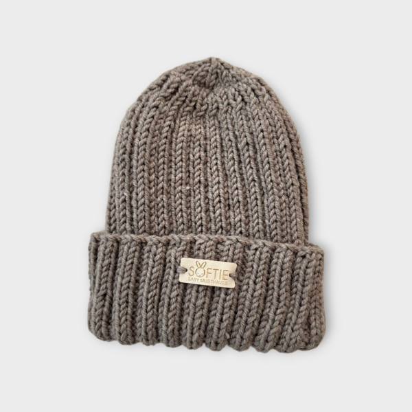 Softie | Beanie merino wol 0-6 maanden - Taupe