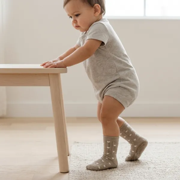 Ewers | Antislipsokken hartjes beige