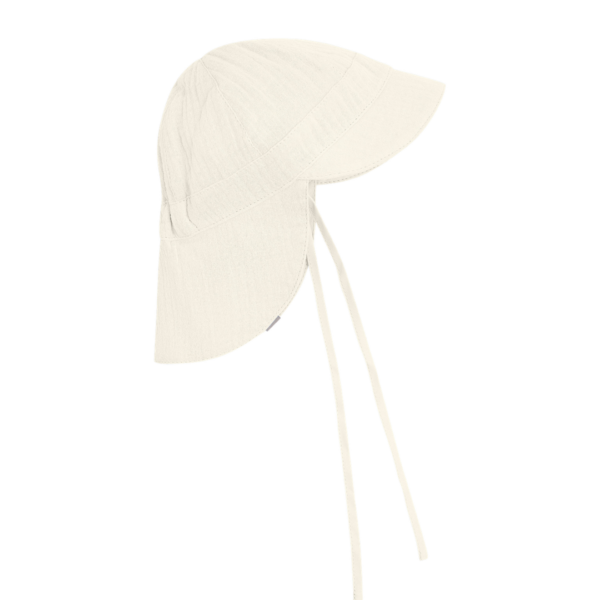 Huttelihut | Muslin zonnehoedje antique white