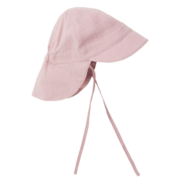 Huttelihut | Muslin zonnehoedje pale mauve
