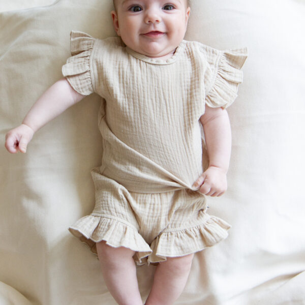Klein baby | Korte broek ruffle mousseline