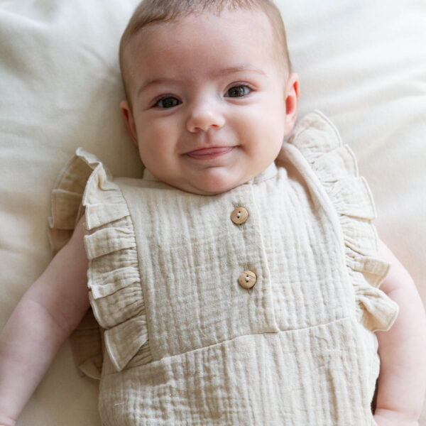 Klein baby | Playsuit ruffle mousseline