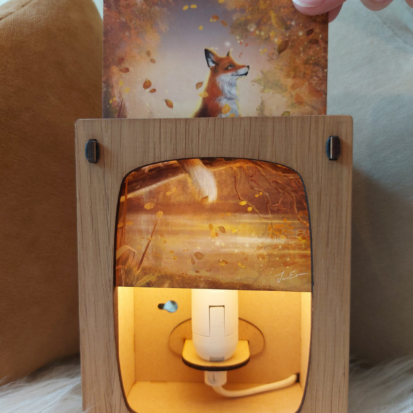 Kaartenlampje eiken