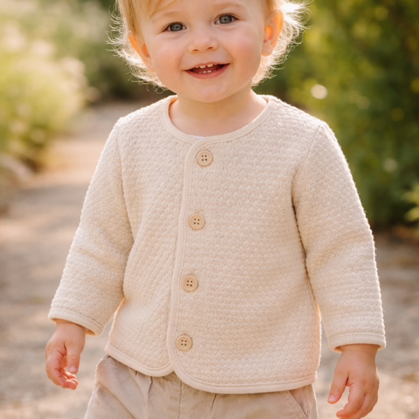 Joha | Katoenen vest licht beige