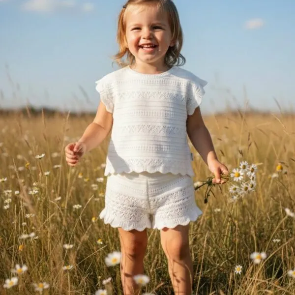 Noppies | Shorts knitted egret