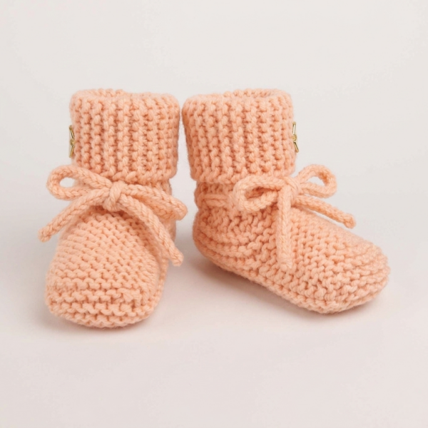 Softie | Merino wollen babyslofjes peach