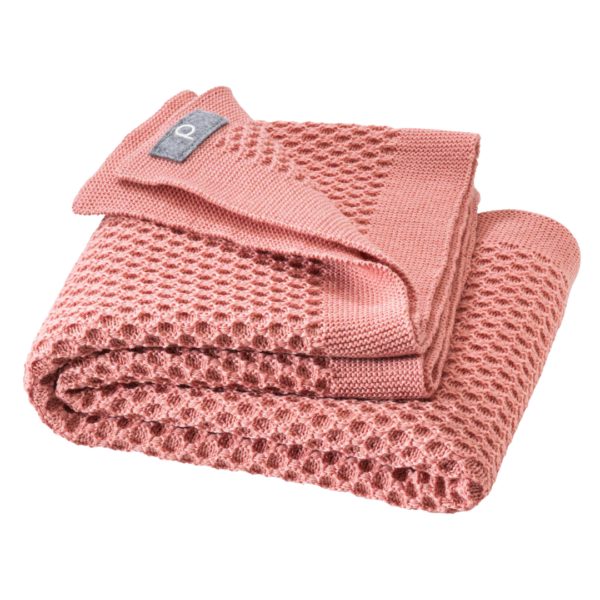 Disana | wollen baby deken honeycomb zacht roze