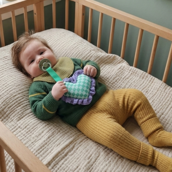 Colori Ribelle | Speenknuffel heart green block